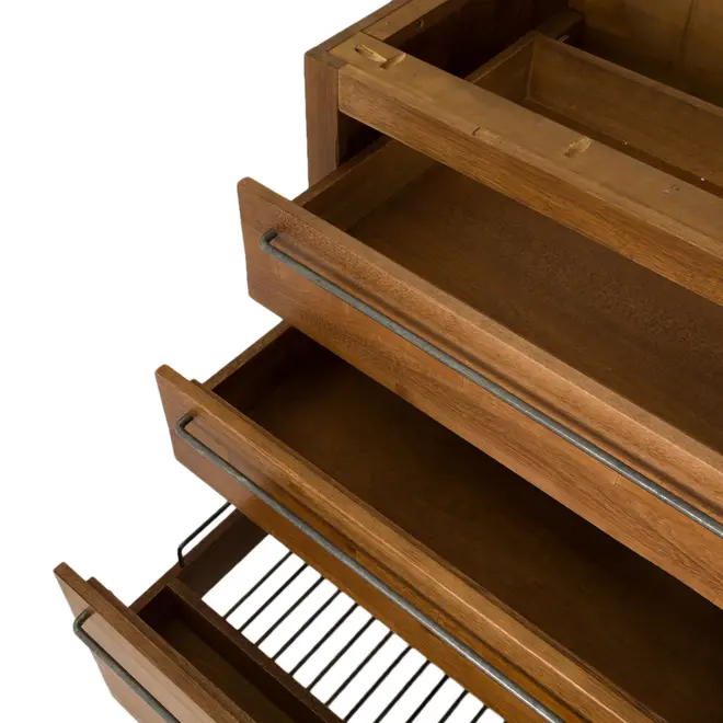 GAVETEIRO PARA COZINHA 80 CM 3 GAVETAS GOURMET - NOZES/ZINCO - Foto 6