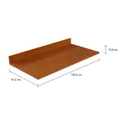 TAMPO PARA ARMÁRIO DE COZINHA MADEIRA 1,20 M GOURMET - NOZES - Foto 2
