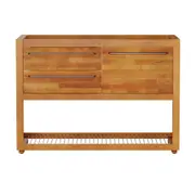 ARMÁRIO DE COZINHA INFERIOR 1,20 M 2 GAVETAS/1 PORTA BASCULANTE GOURMET - NOZES/ZINCO - Foto 1