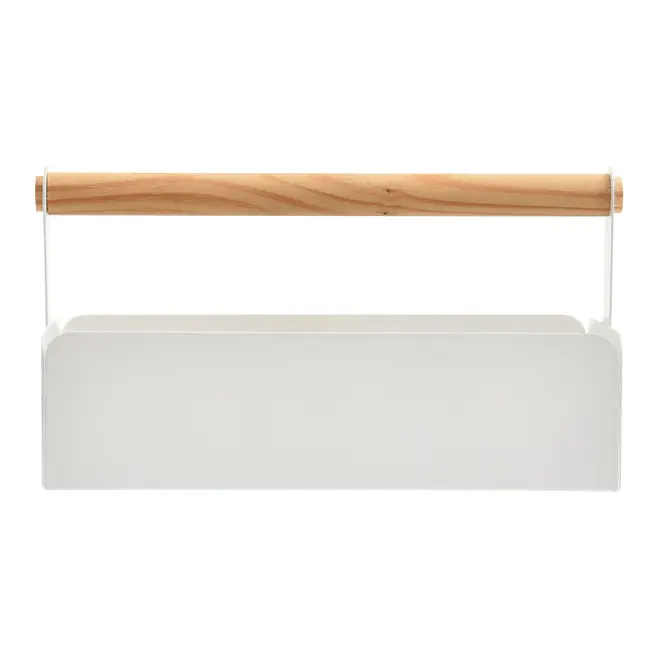 PORTA-OBJETOS FOLDING - BRANCO/PINUS NATURAL - Foto 5