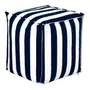 PUFF 45 CM X 45 CM BLUESTRIPE - AZUL ESCURO/BRANCO - Foto 1
