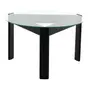 MESA DE CENTRO REDONDA 83 CM TRISKEL - EBANIZADO/INCOLOR - Foto 1