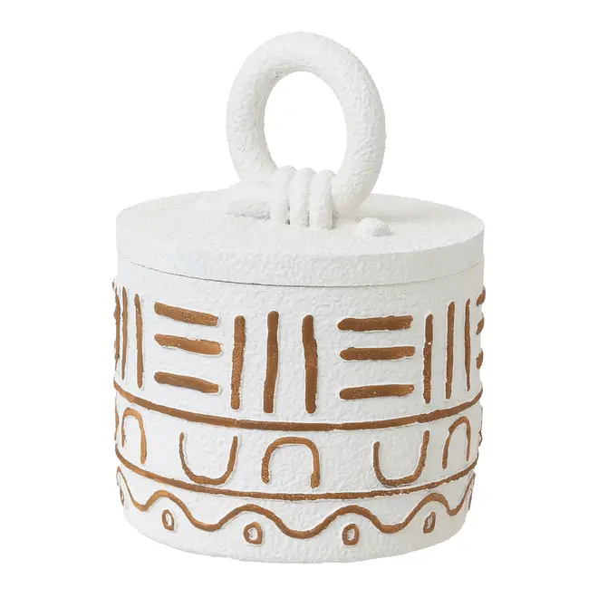 CAIXA 15 CM X 15 CM X 20 CM LIWALE - BRANCO/CANELA DO CEILÃO - Foto 2