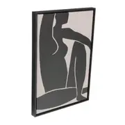 QUADRO 35 CM X 50 CM MUSA - PRETO/PRETO - Foto 2