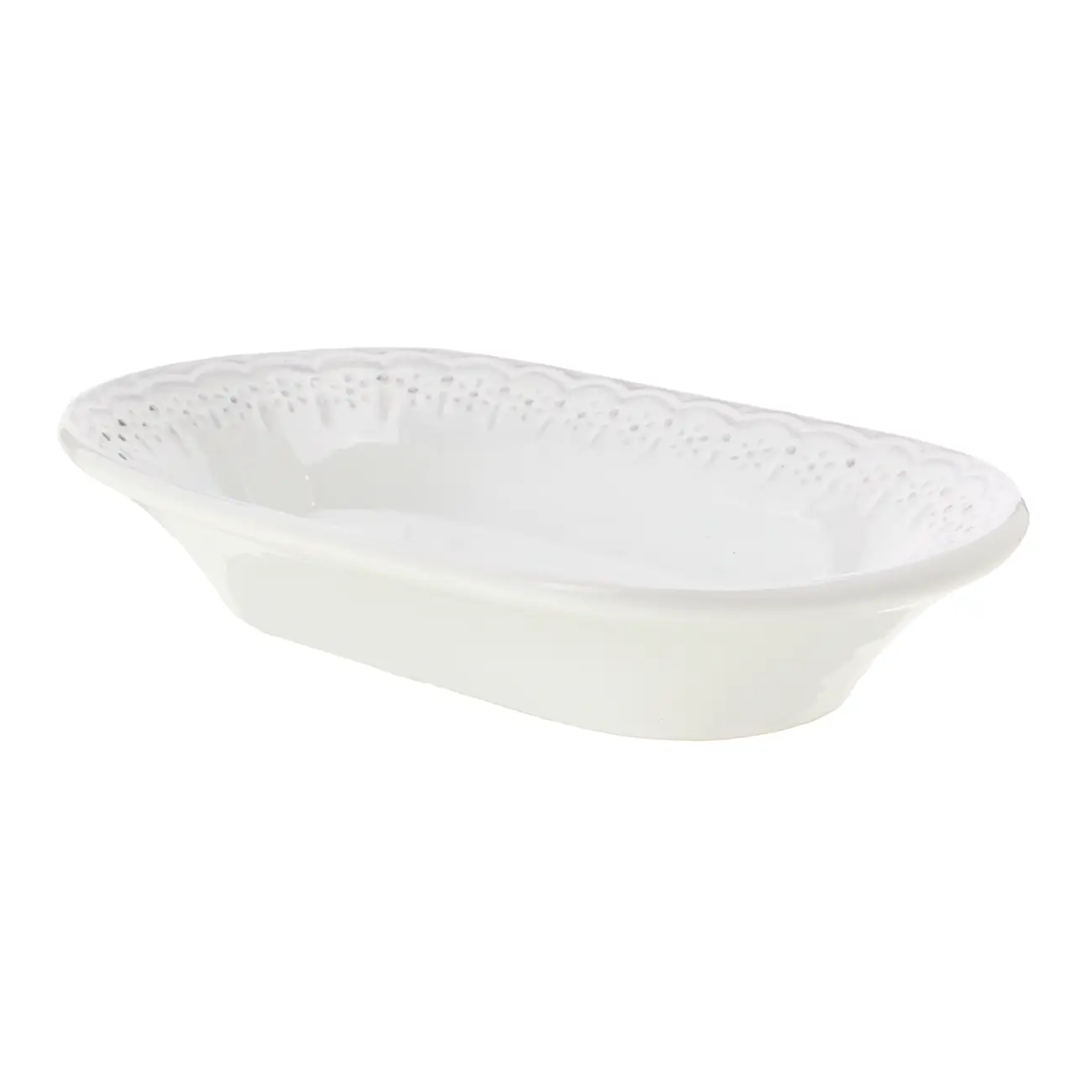 TIGELA OVAL 33 CM X 20 CM TRÉSOR - BRANCO - Foto 5