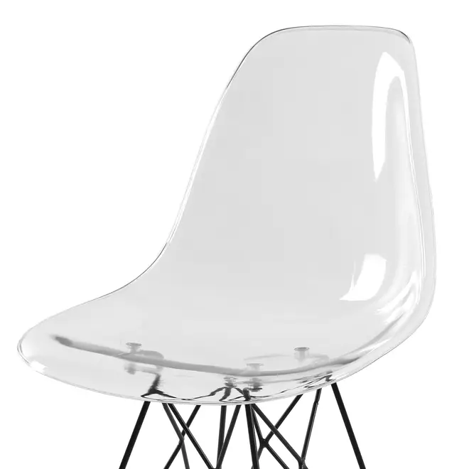 CADEIRA DE JANTAR EASY TOWER - PRETO/INCOLOR - Foto 6