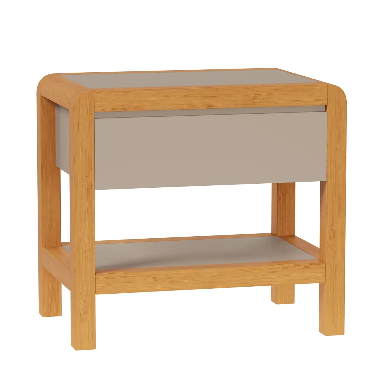 MESA DE CABECEIRA 1 GAVETA KANT - CAMELO/AMÊNDOA - Foto 18