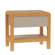 MESA DE CABECEIRA 1 GAVETA KANT - CAMELO/AMÊNDOA - Foto 18