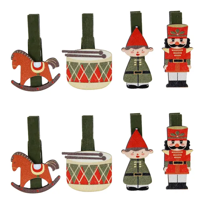 KIT COM 8 PRENDEDORES SANTA ROCKS - MUSGO/MULTICOR - Foto 1