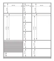 GUARDA-ROUPA DE CASAL 5 PORTAS 3 GAVETAS 35 MAXIMUS - BRANCO - Foto 6