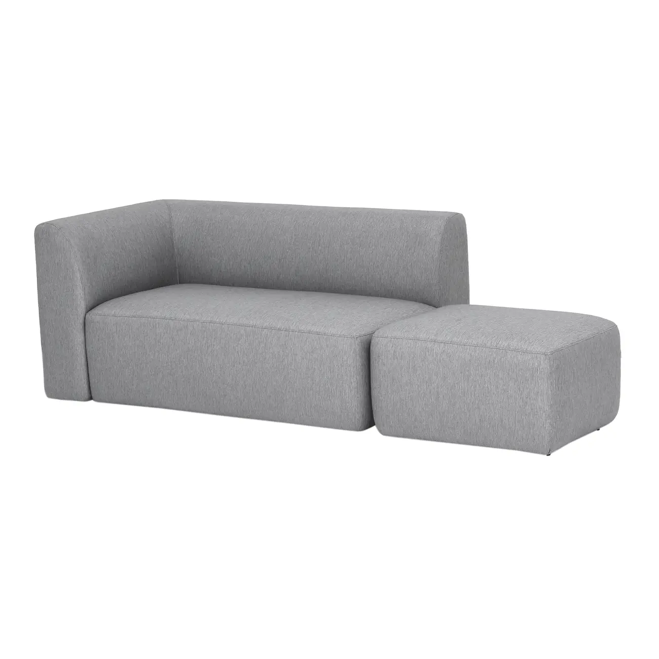 SOFÁ 2 LUGARES COM PUFF UNITS - CINZA CLARO - Foto 2
