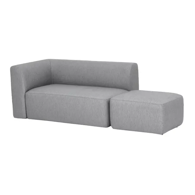 SOFÁ 2 LUGARES COM PUFF UNITS - CINZA CLARO - Foto 2