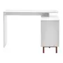 MESA COM BALCÃO 1 PORTA DE CORRER 1,20 M X 1,20 M LIN - BRANCO/NOZES - Foto 3