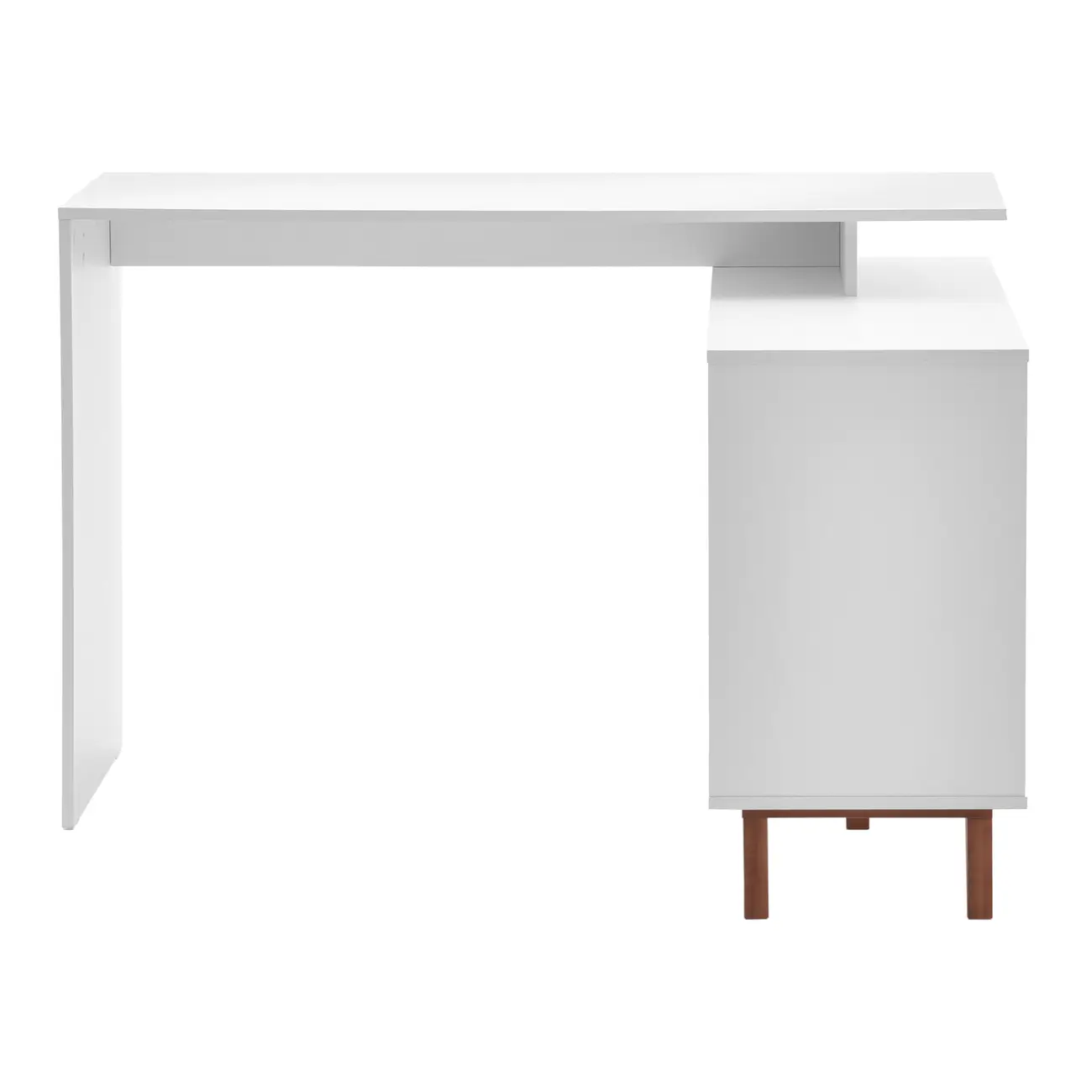 MESA COM BALCÃO 1 PORTA DE CORRER 1,20 M X 1,20 M LIN - BRANCO/NOZES - Foto 3