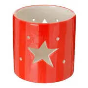 SUPORTE VELA RÉCHAUD ESTRELA 8 CM COLORFUN XMAS - VERMELHO - Foto 5