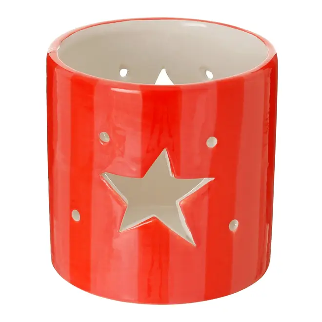 SUPORTE VELA RÉCHAUD ESTRELA 8 CM COLORFUN XMAS - VERMELHO - Foto 5