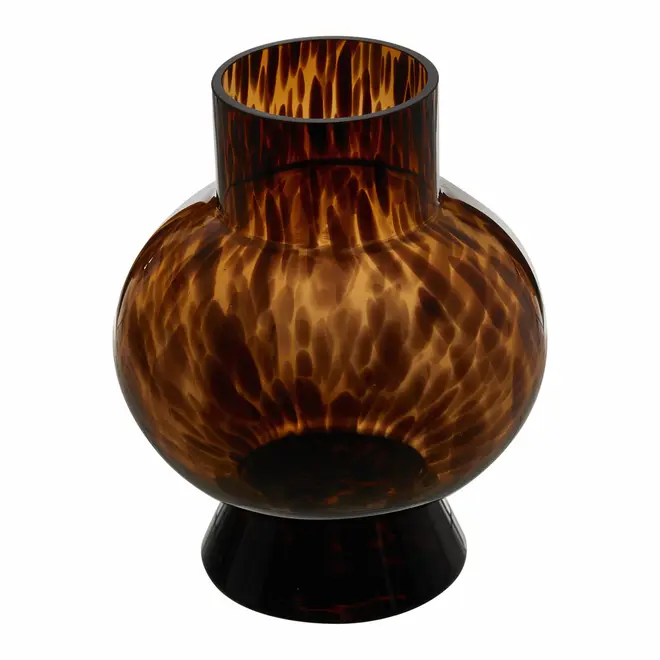 VASO 22 CM TORTOISE - AMARELO HANBAR/MARROM DE LEI - Foto 1