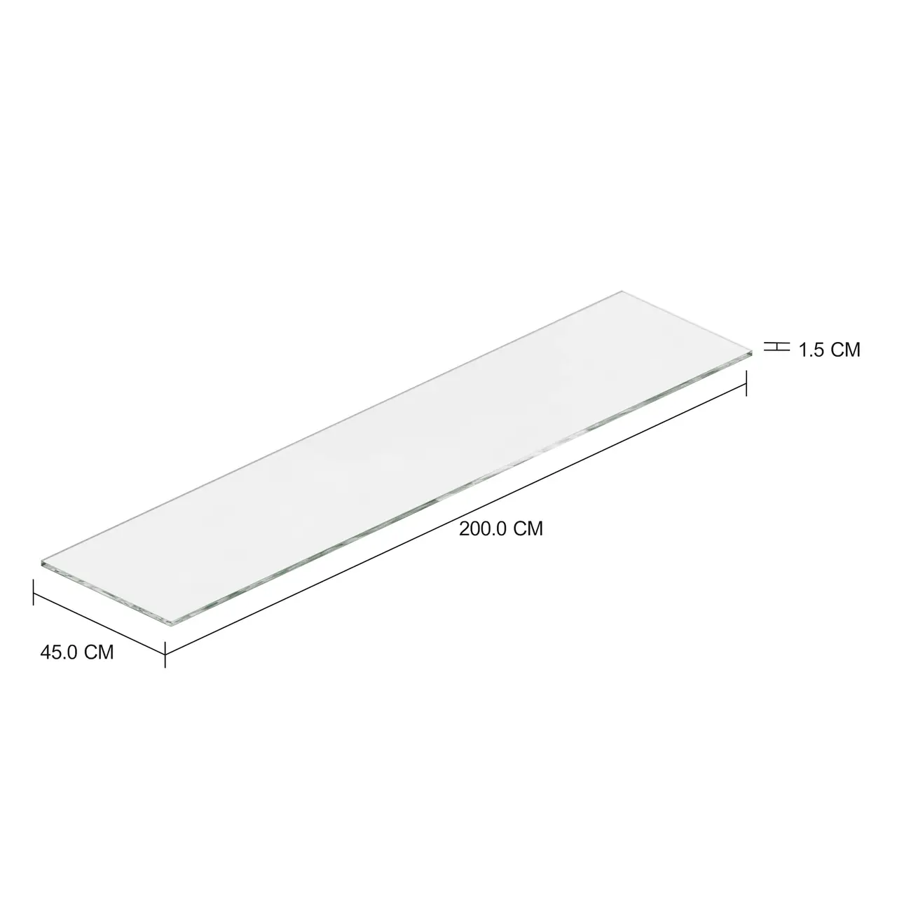 TAMPO RACK VIDRO 15 MM X 2 M X 45 CM REGATA - INCOLOR - Foto 2