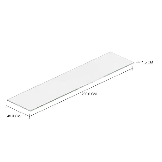 TAMPO RACK VIDRO 15 MM X 2 M X 45 CM REGATA - INCOLOR - Foto 2