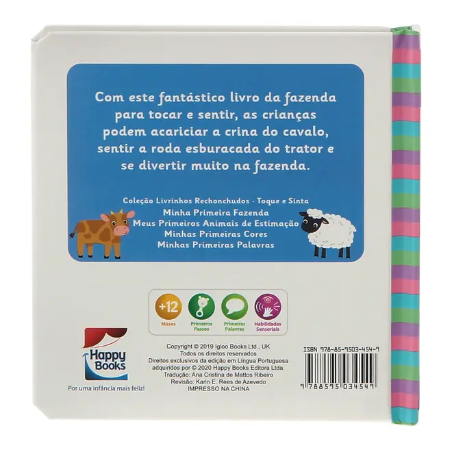 RECHONCHUDOS TOQUE E SINTA: FAZENDA LIVRO INFANTIL - MULTICOR - Foto 4