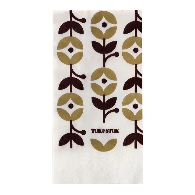 GUARDANAPO 39 CM X 39 CM PACOTE COM 20 PEÇAS BLOOMBELOT - AMARELO HANBAR/MARROM DE LEI - Foto 2