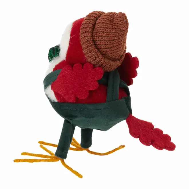 ADORNO PÁSSARO COM GRAVATA 20 CM SANTA ROCKS - TERRACOTA/MULTICOR - Foto 4