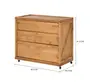 CÔMODA 3 GAVETAS 90 CM X 45 CM CRATES - ENCERADO CASTANHO - Foto 6