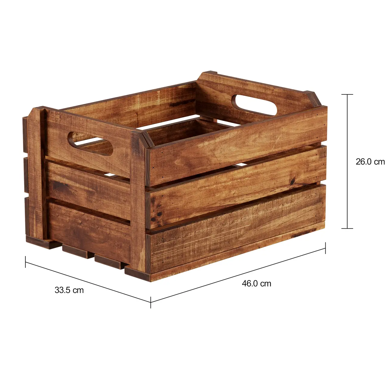 CAIXOTE 46 CM X 33 CM X 26 CM FEIRA - ENCERADO CASTANHO - Foto 2