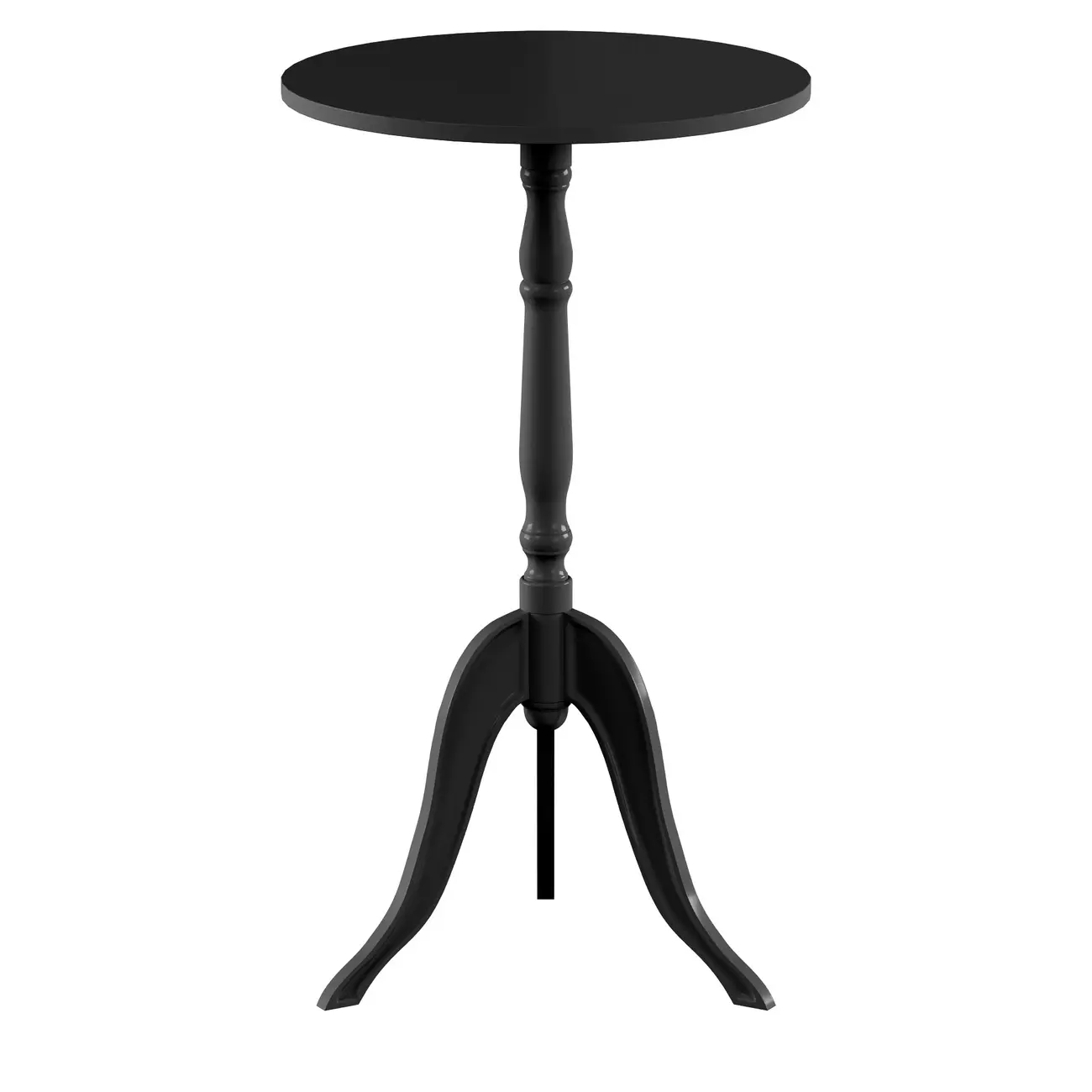 MESA LATERAL REDONDA 30 CM TRIKY - PRETO - Foto 1