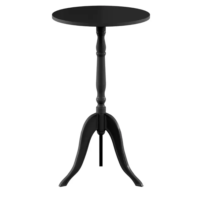 MESA LATERAL REDONDA 30 CM TRIKY - PRETO - Foto 1