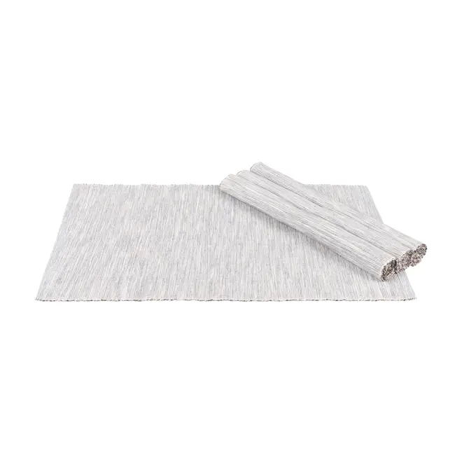 LUGAR AMERICANO TECIDO COM 4 PEÇAS IGARAPÉ - NATURAL/BRANCO - Foto 2