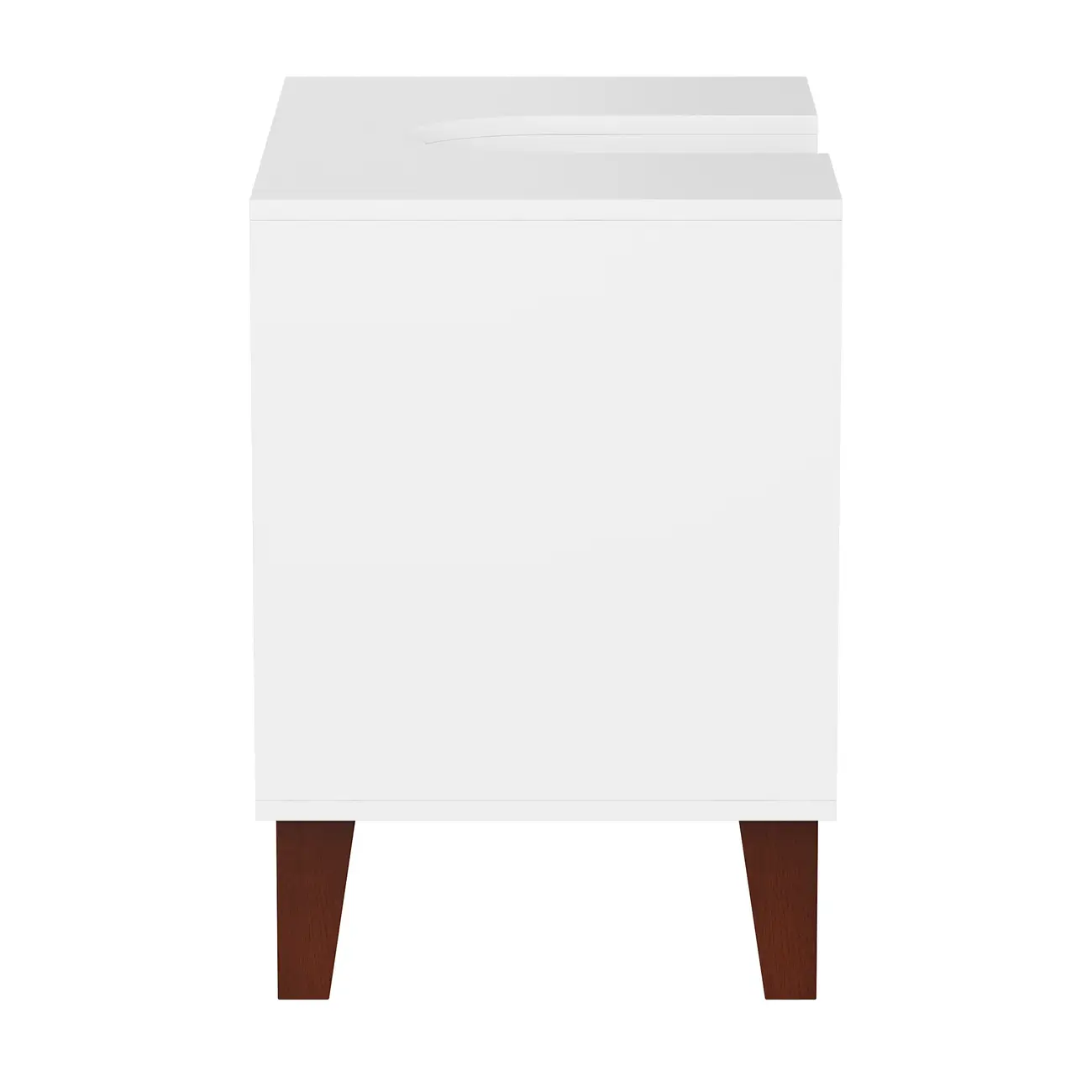 GABINETE DE BANHEIRO COLUNA 1 PORTA/3 GAVETAS LIVA - BRANCO/NOZES - Foto 3