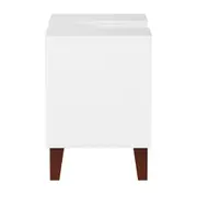GABINETE DE BANHEIRO COLUNA 1 PORTA/3 GAVETAS LIVA - BRANCO/NOZES - Foto 3