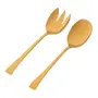 COLHER E GARFO PARA SALADA COM 2 PEÇAS BERNA - OURO - Foto 2