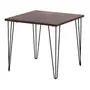 MESA DE JANTAR MESA 80 CM X 80 CM ZAHARA - PRETO/NOZES RÚSTICO - Foto 13