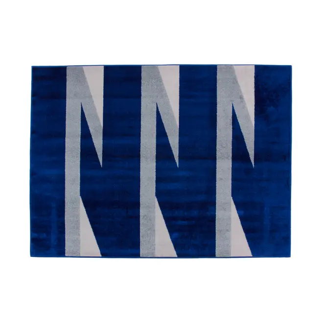 TAPETE 1,50 M X 2 M GEO FORMS - CINZA/COBALTO - Foto 1