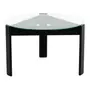 MESA DE CENTRO REDONDA 83 CM TRISKEL - EBANIZADO/INCOLOR - Foto 2