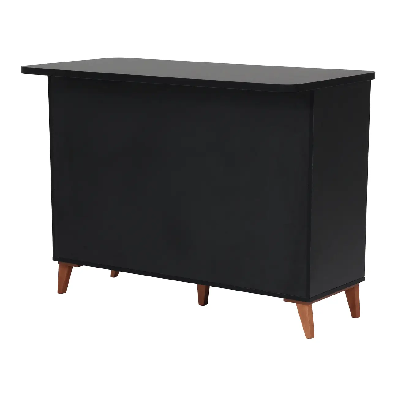 BALCÃO DE COZINHA COM 2 PORTAS DE CORRER 1,20 M X 60 CM LIN - PRETO/NOZES - Foto 8