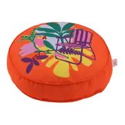 FUTON REDONDO 43 CM X 43 CM CAMINHOS DO SOL - LARANJA/MULTICOR - Foto 2