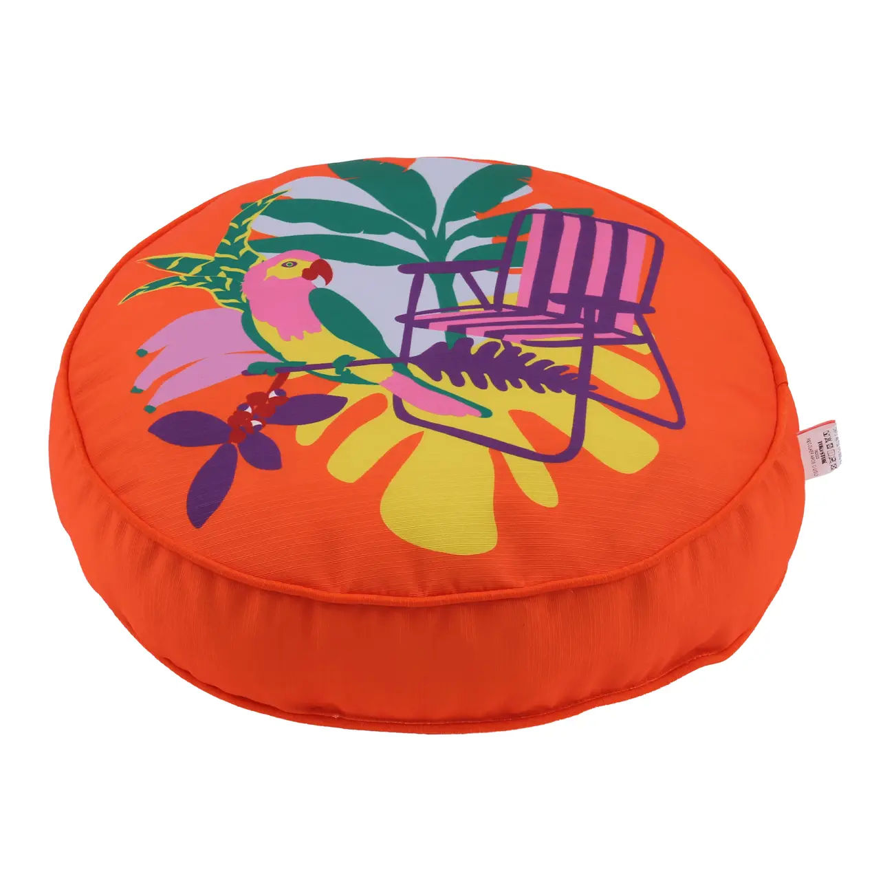 FUTON REDONDO 43 CM X 43 CM CAMINHOS DO SOL - LARANJA/MULTICOR - Foto 2
