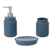KIT BANCADA 3 PEÇAS THIER - BLEU CENDRÉ/PRATA LUNAR - Foto 2