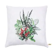 ALMOFADA 50 CM X 50 CM SETE ERVAS - VERDE/ARGILA CRUA - Foto 2