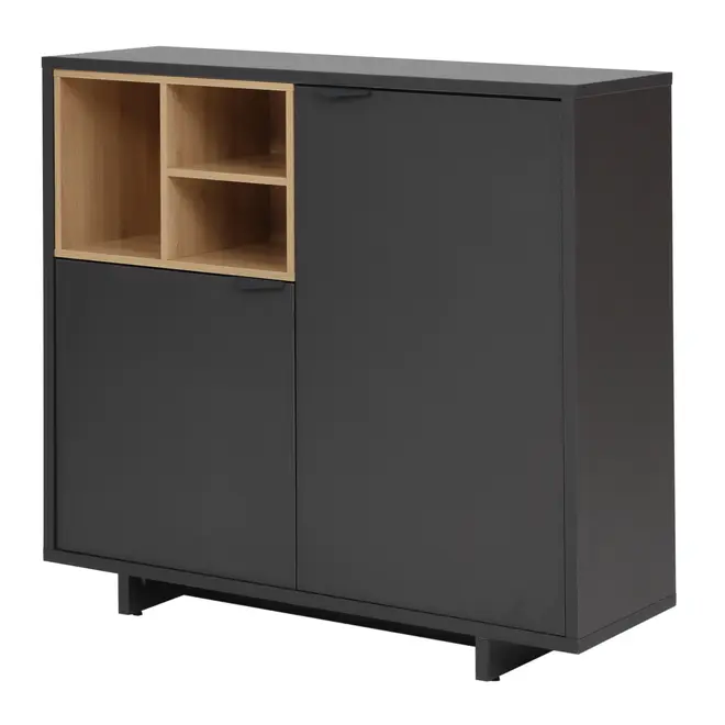 ARMÁRIO PARA ESCRITÓRIO MÉDIO 2 PORTAS ALETA - KONKRET/OAK TAMMI - Foto 5