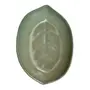 TIGELA OVAL 22 CM X 16 CM FOLHA - VERDE - Foto 1
