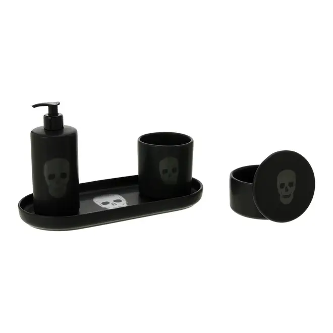 KIT BANCADA 4 PEÇAS CAVEIRA - PRETO - Foto 4