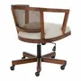 CADEIRA HOME OFFICE COM PALHINHA ATENA - NOZES/BEGE - Foto 4