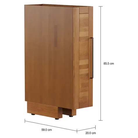 Imagem com medidas do produto ARMÁRIO DE COZINHA INFERIOR 20 CM 1 PORTA GOURMET