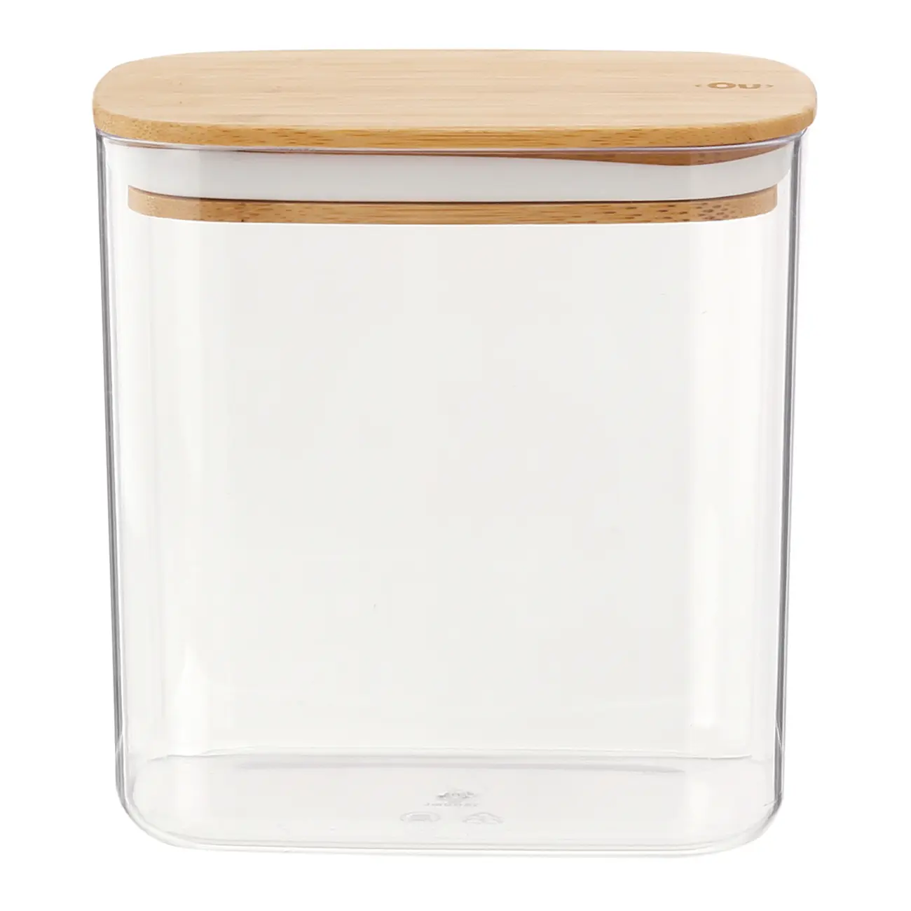 POTE HERMÉTICO 1,5 L BAMBUCCI - INCOLOR/BAMBU - Foto 1