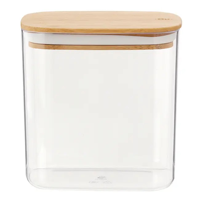 POTE HERMÉTICO 1,5 L BAMBUCCI - INCOLOR/BAMBU - Foto 1