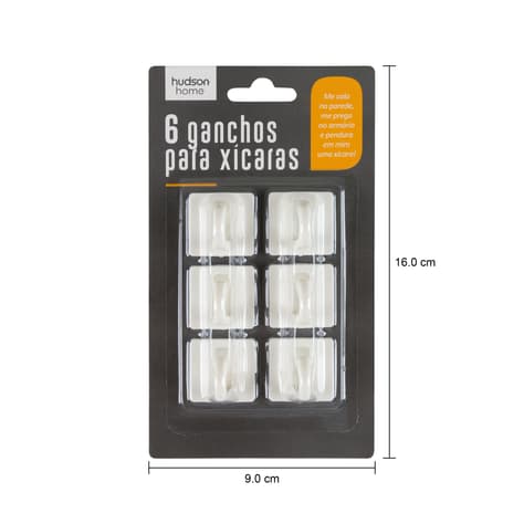 Imagem com medidas do produto GANCHO AUTOADESIVO PARA XÍCARAS COM 6 HUDSON